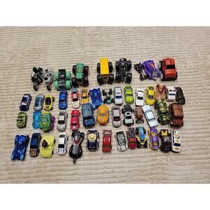 Lot Of 50 Hot Wheels Matchbox Cars Trucks Motorcycles Vehicles Random Mattel